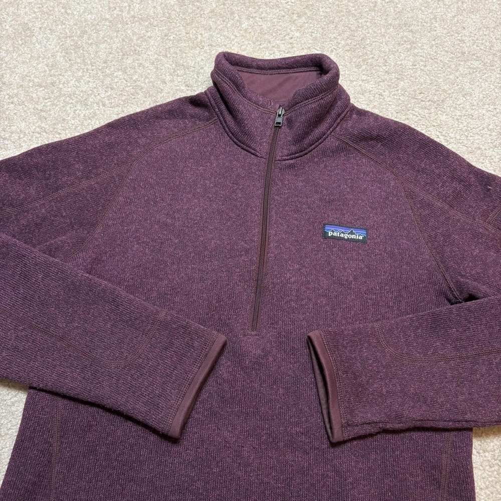 Patagonia Better Sweater Fleece Pullover Womens Medium Plum 1/4 Zip Outdoor